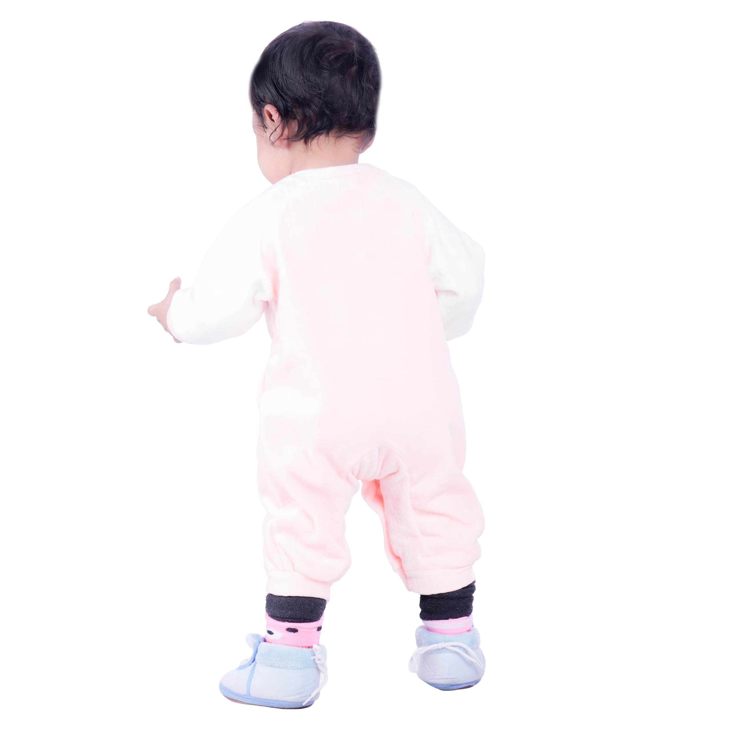 AURA STITCH Baby Boy Plush Fleece Long-Sleeve Romper – Ultra-Soft Cotton-Lined Jumpsuit for Newborns & Toddlers 1