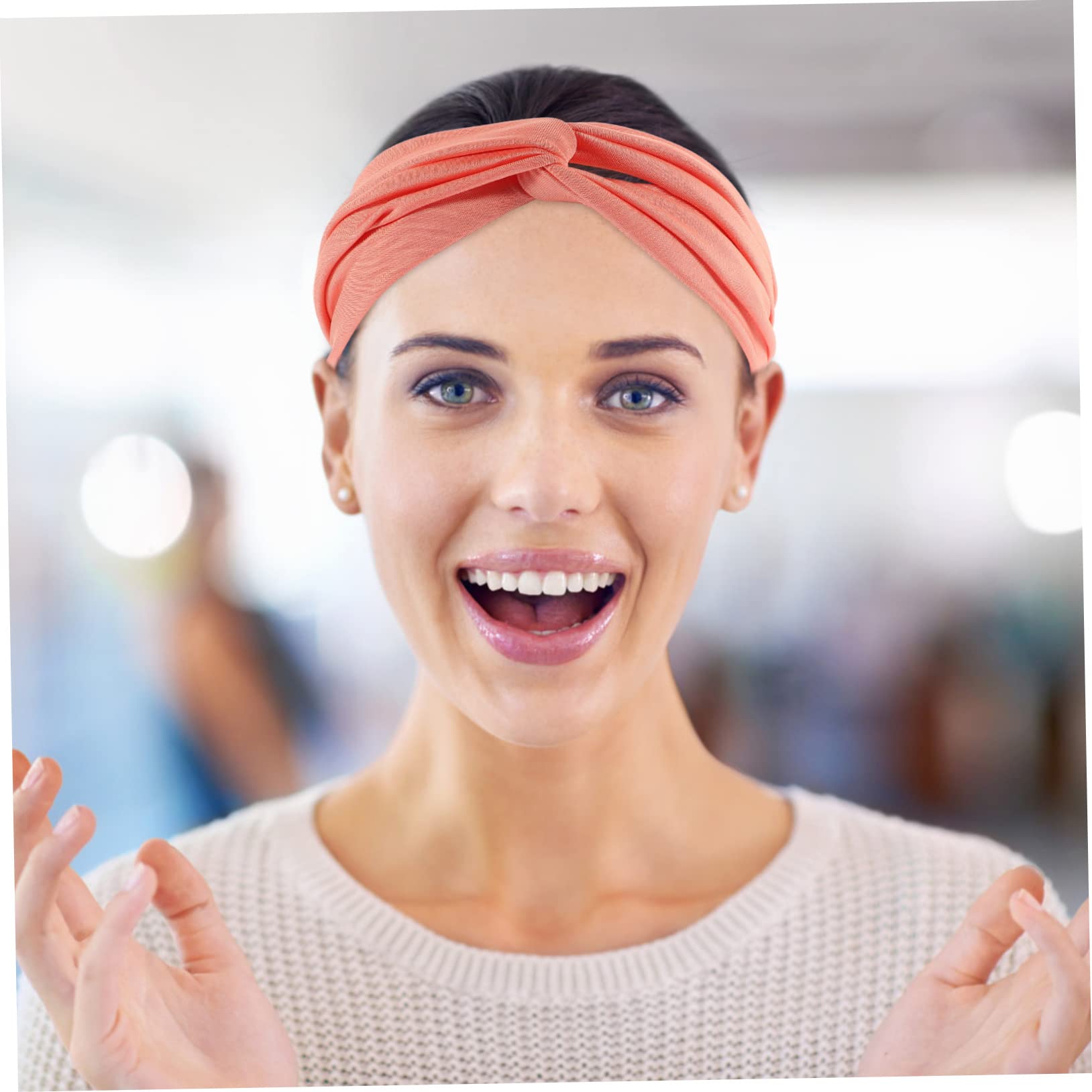 5 Uds Diadema Deportiva Cómoda Banda para El Sudor Suministros para Banda para El Cabello Bandana Accesorios De Yoga Pompones para El Cabello Accesorios De Baloncesto Banda para