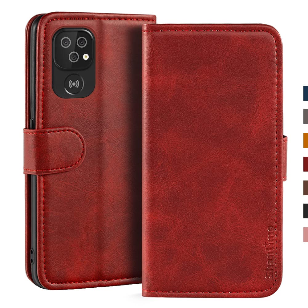 Custodia Portafoglio in Pelle PU con Finitura Scamosciata Compatibile con Doro 8100, Flip Cover Magnetica con Tasche per Carte (Blu
