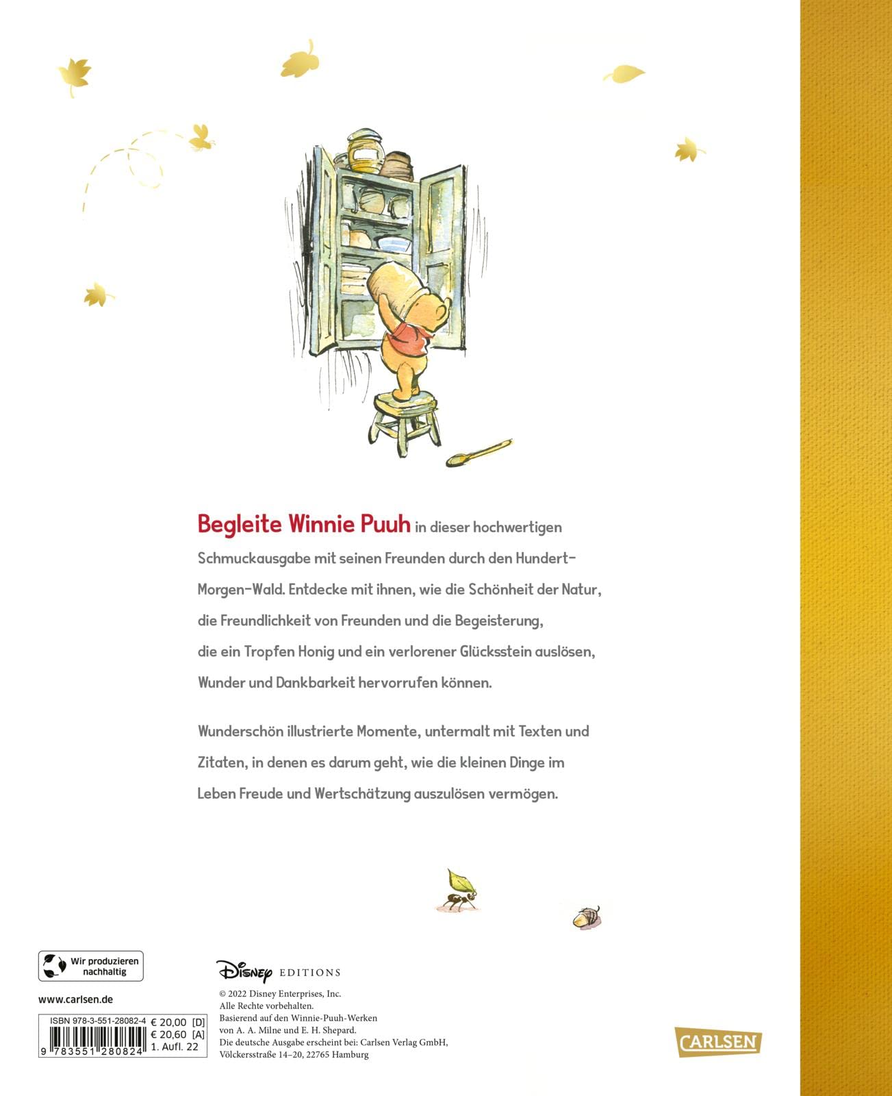 Disney Winnie Puuh: »Ein Tag mit Freunden ist mein Lieblings-Tag!«: Eine zauberhafte Geschichte mit den honigsüßesten Sprüchen von Winnie Puuh | edles Geschenkbuch mit Winnie Puuh