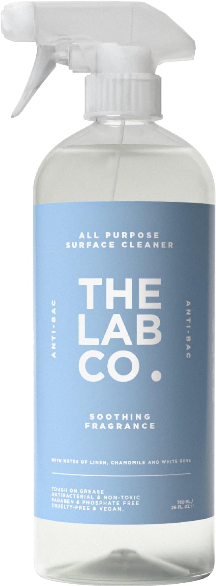 Antibacterial All Purpose Cleaner 750ml Multi Surface Cleaning Spray Soothing Fragrance Linen Chamomile White Rose
