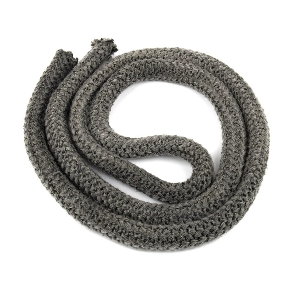 Corda in fibra di vetro per stufe, Guarnizione in corda nera in fibra di vetro 18 mm 20 2 metri intrecciata in grafite a basso attrito | 18mm