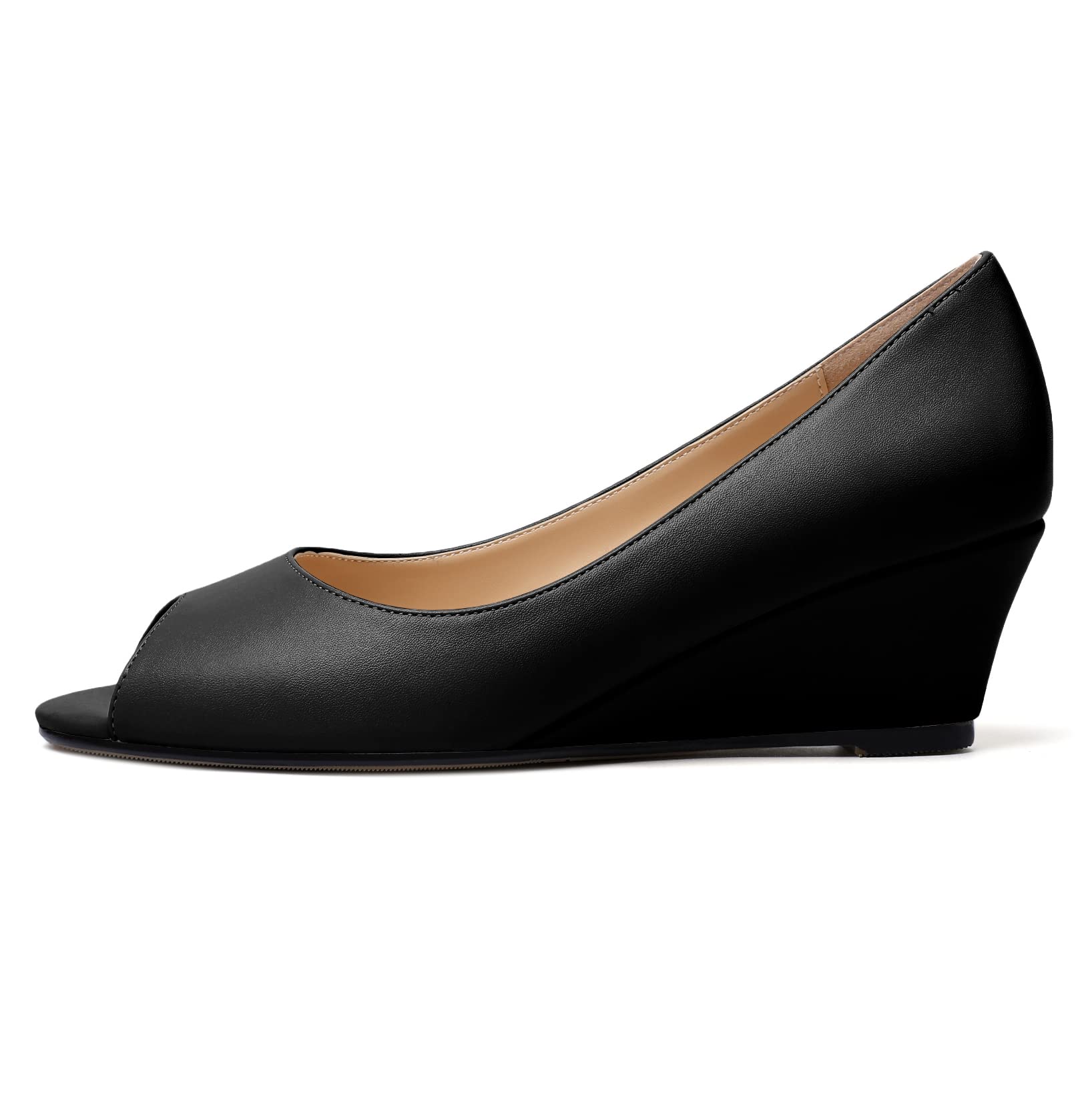 EDEFS Keilabsatz Schuhe Damen Peeptoes Damen Pumps EU35-45