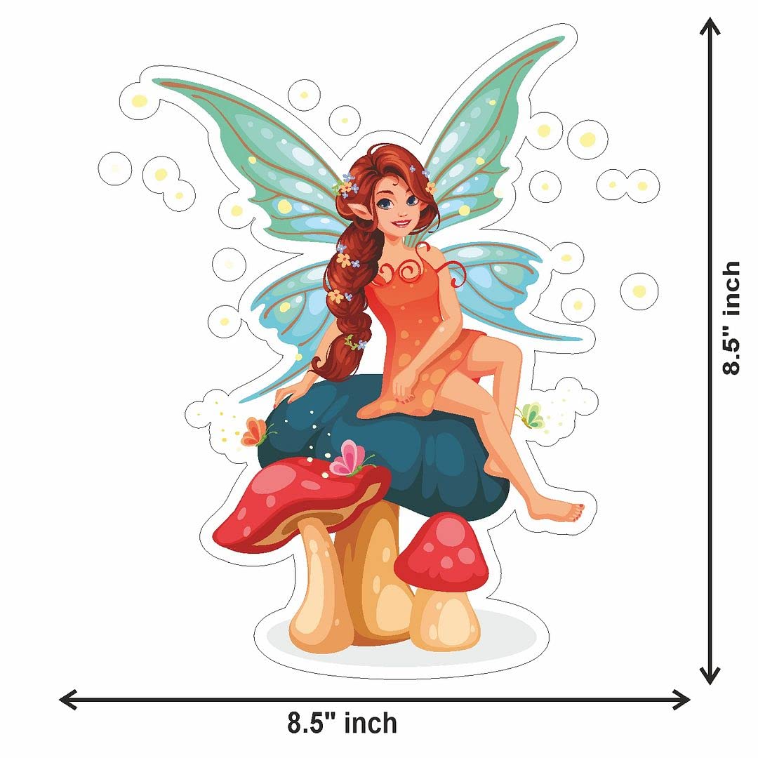 CVANU Preety Angle Design Toilet Seat Stickers Decals Self-Adhesive Removable PVC Vinly (8.5x8.5) inch, Pack of 2 2