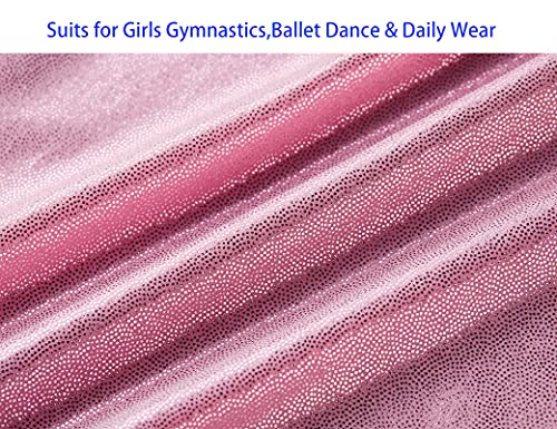 Image of Domusgo Toddler Leotard Gymnastics Long Sleeve, Sparkly Tumbling Dance Leotards for Baby Girls Kids Teens 2-14 Years