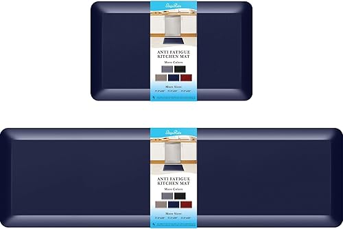 Tapete de cocina de 45 pulgadas de grosor 2 piezas Tapete antifatiga para decoración de cocina, antideslizante, resistente a las manchas,