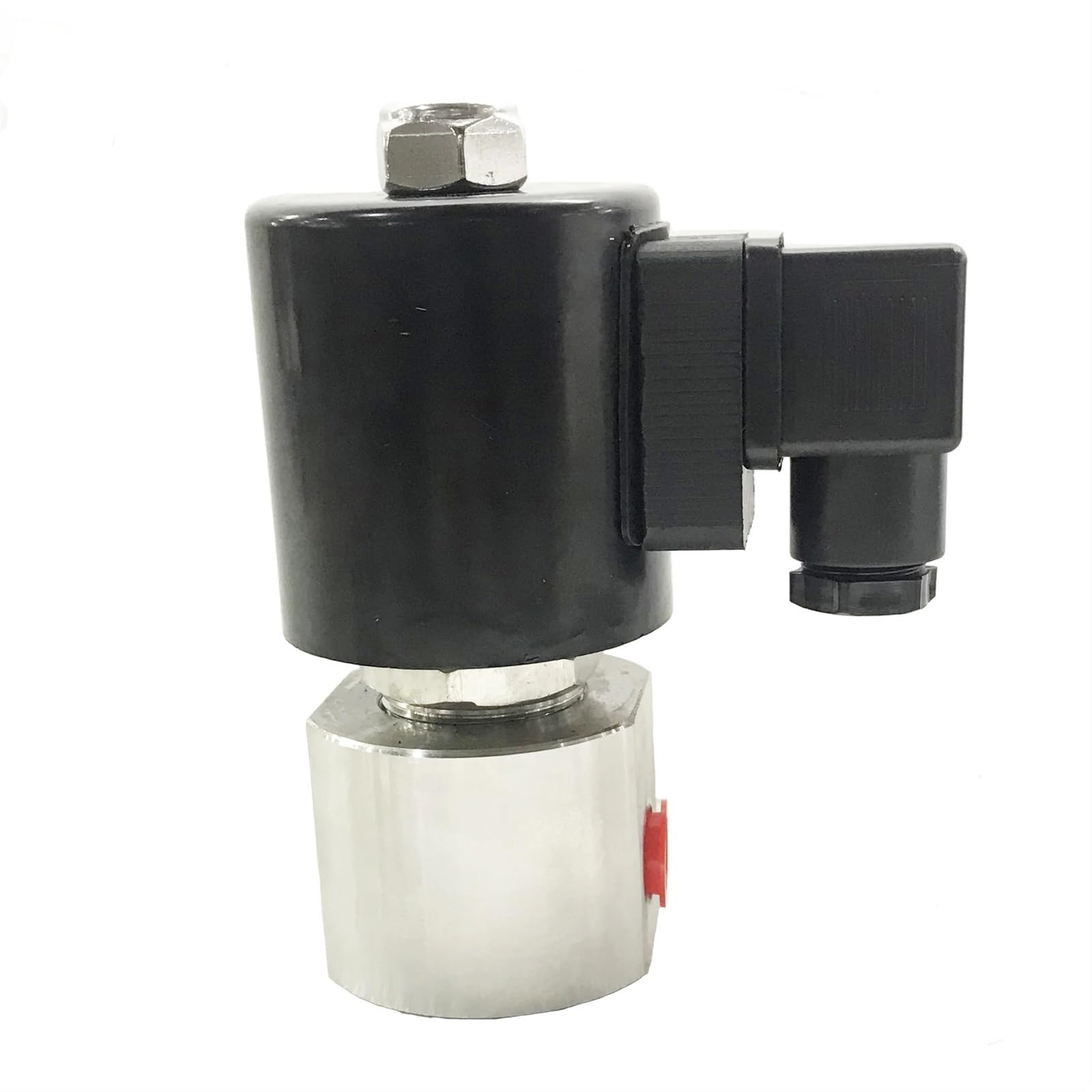 Électrovanne protoxyde d'azote 100 bar 2 voies raccord 1/4" 3/8" inox G-24V