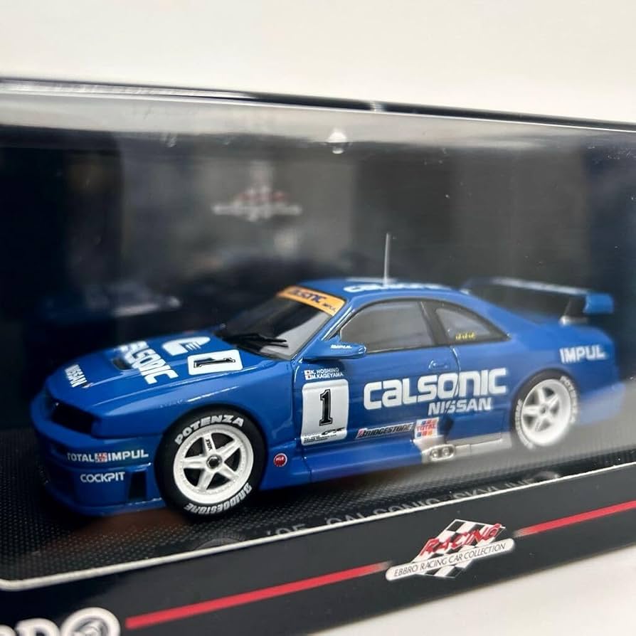 美品◆ EBBRO 1/43 1995 Calsonic Skyline R33 EBBRO Nissan Skyline R33 GT-R #1 Calsonic JGTC 1995 1/43 Scale