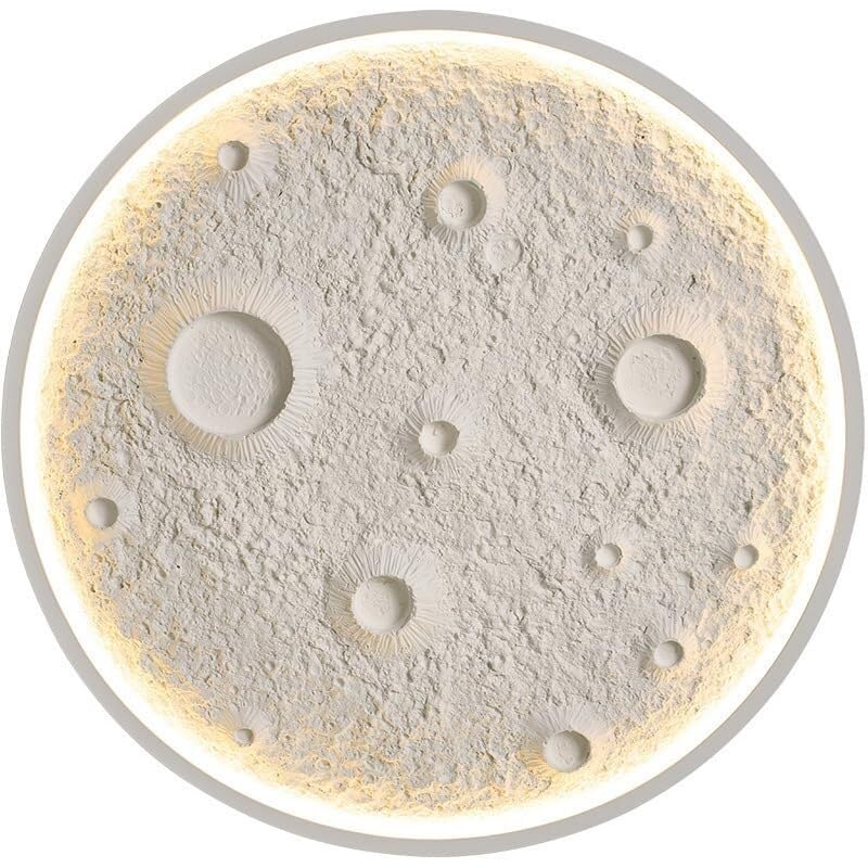 Aplique de Pared de Luna Regulable para Interiores, luz LED Moderna de Pared, iluminación de Pared nórdica Blanca para Pasillo, lámpara de Techo Redonda Grande, lámpara de Pared para Sala de Esta
