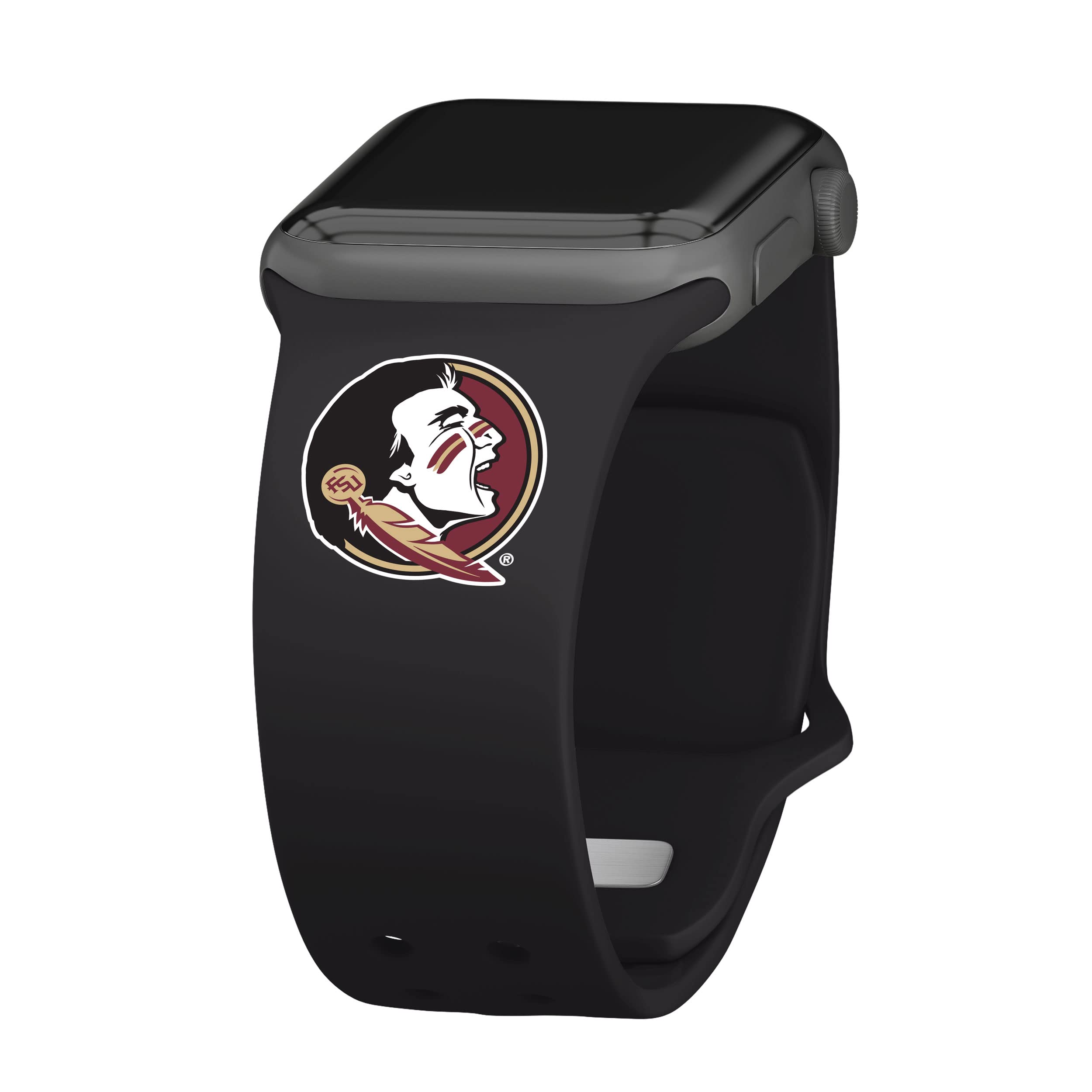 Affinity Bands Florida State Seminoles Silicone Sport Band compatible with Apple Watch (42/44/45mm Black)