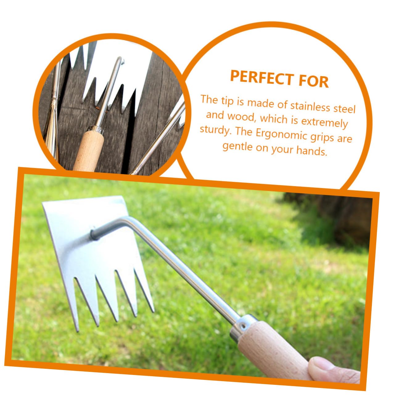 TOYANDONA 3 Stück Hand Unkrautstecher mit Ergonomischem Holzgriff Multifunktionales Gartenwerkzeug für Effizientes Jäten und Wurzelentfernung für Hobbygärtner und Profis