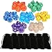 Outee 7 x 7 (49 Pieces) Polyhedral Dice and Dice with 7 Complete Dice set for Dungeons and Dragons DND RPG MTG D20 D12 D10(00-90 and 0-9) D8 D4 Table Games