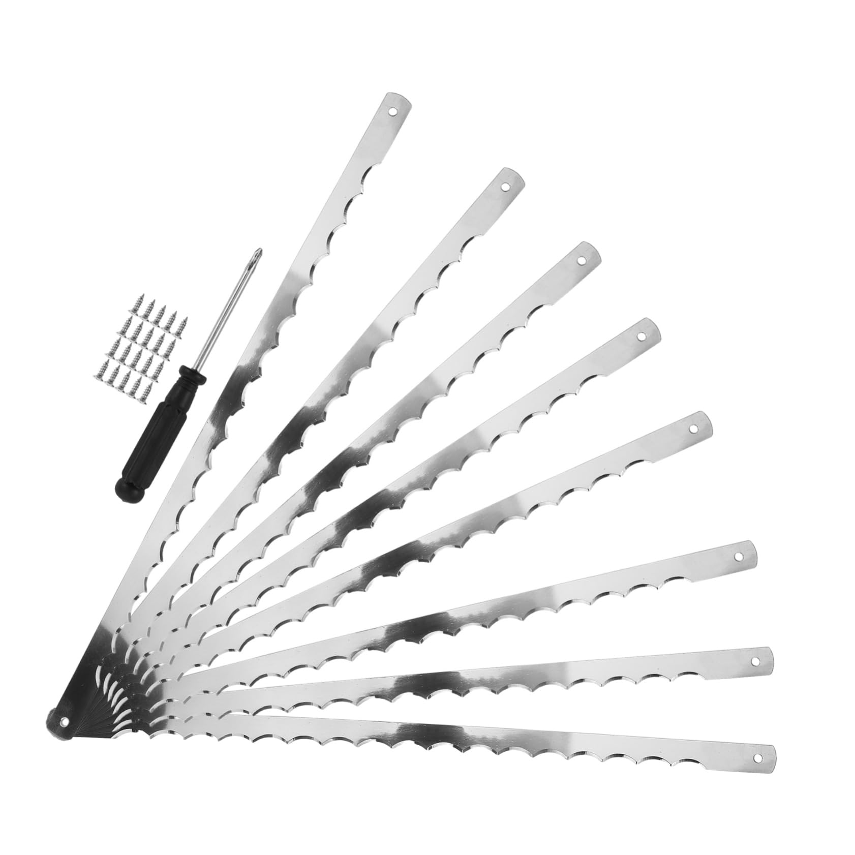 CIYODO 8pc Bow Knife Replacement Blades Set for Sourdough Bread Home Commercial Stainless Steel Serrated Edges Easy to Replace Kitchen Tool