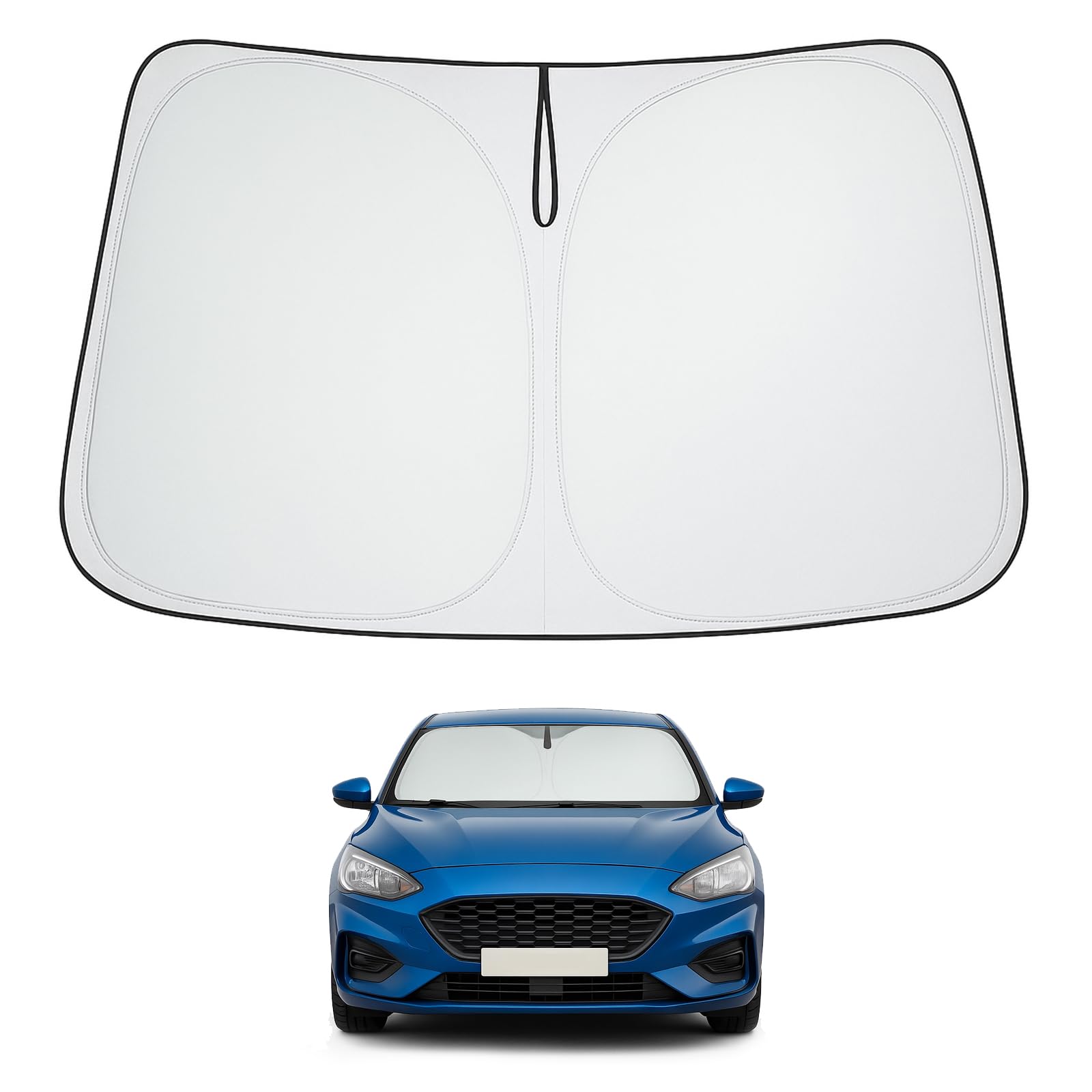 Proadsy Custom Fit 2012-2018 Ford Focus Windshield Sun Shade, Blocks Heat