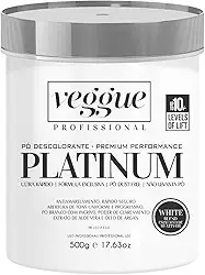 Pó Descolorante Platinum Ultra Rápido Branco Veggue Profissional 500g