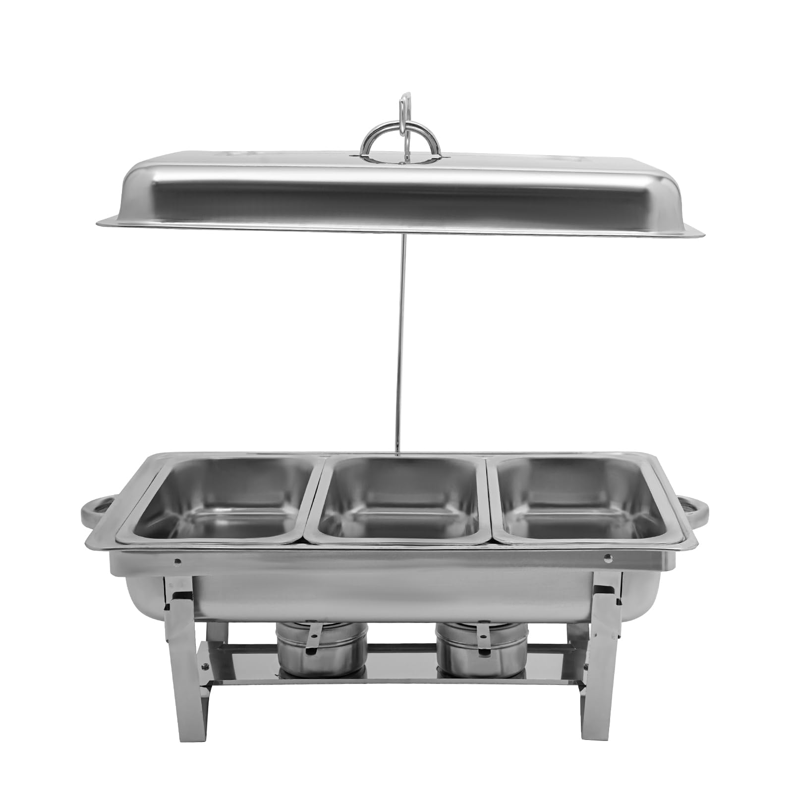 RVS Chafing Dish Set Rond 5,38 L 4-delig Voedselverwarmer
