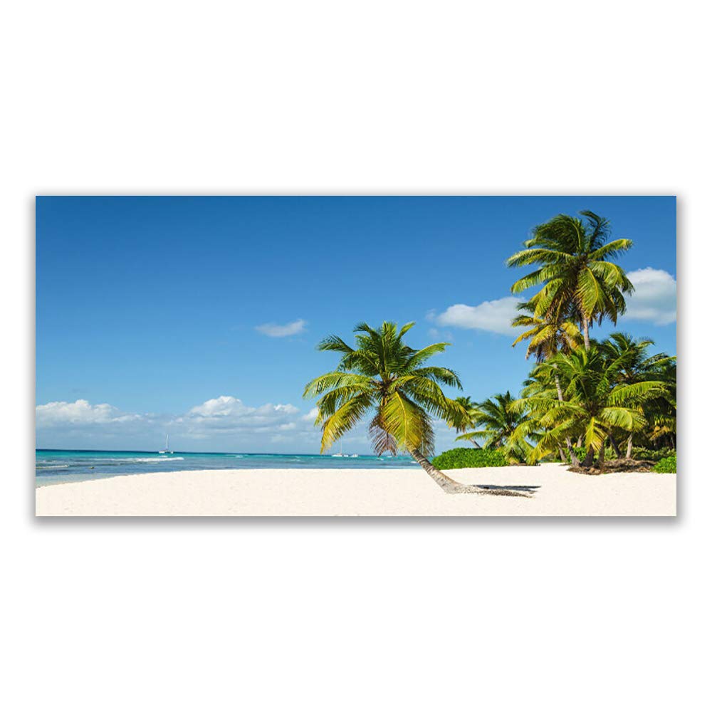Impression sur verre acrylique 120x60cm Palm Beach pour tableau de décoration murale moderne