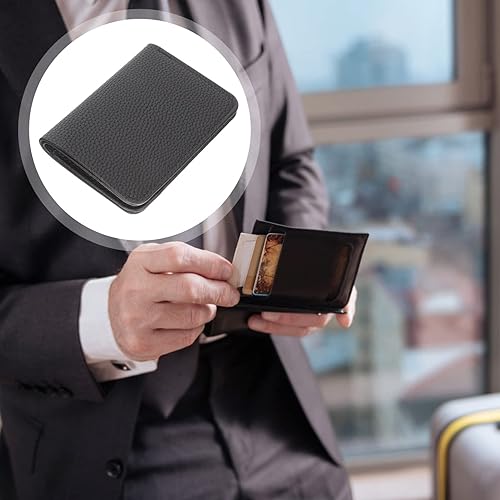Miniatura 2 de FAVOMOTO 2 billeteras de cuero para hombre, billetera plegable de cuero para hombre, billetera plegable de cuero con bolsillo, billetera plegable