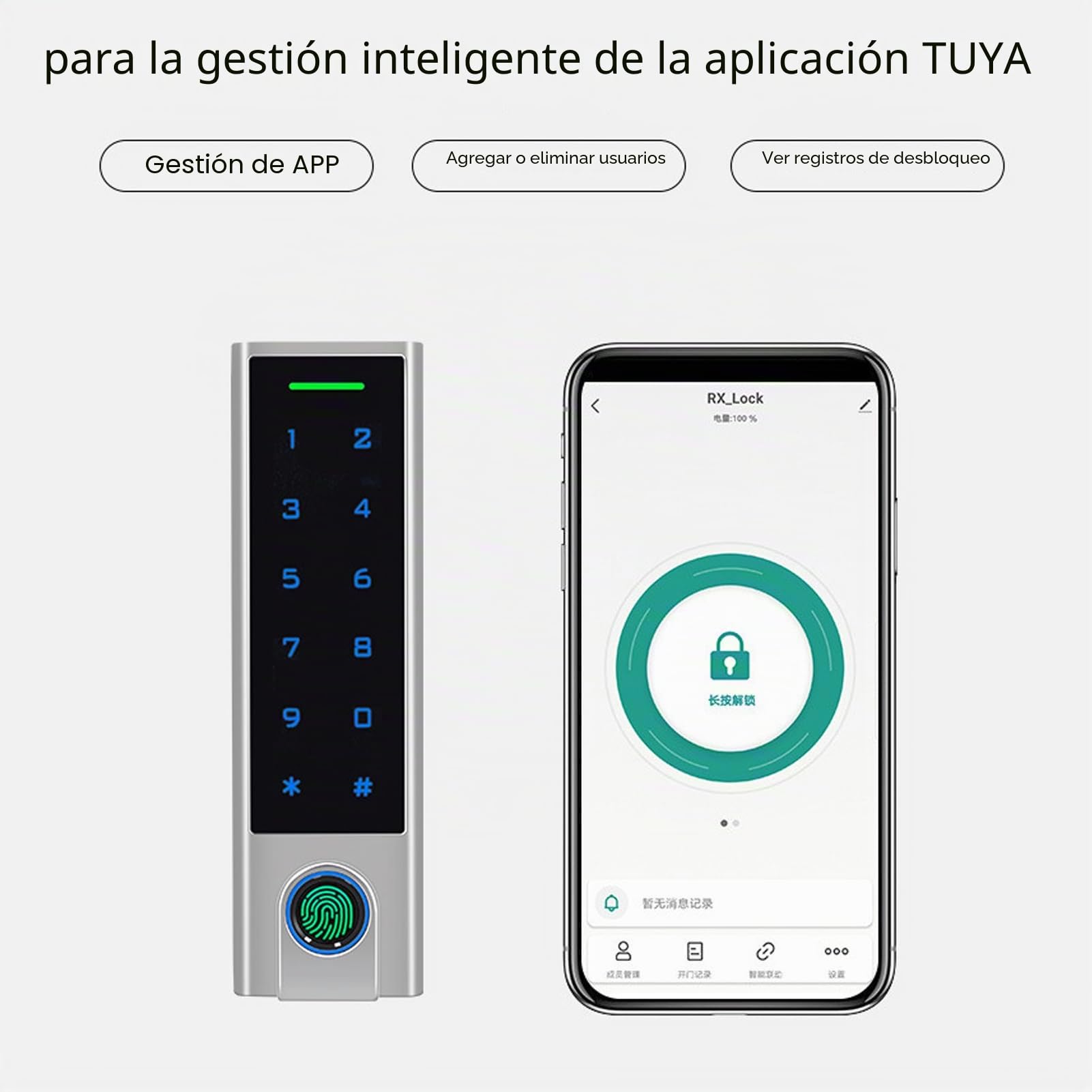 Sistema De Control De Acceso Bluetooth, Teclado De Control De Acceso Inalámbrico Controlador De Acceso De Huellas Dactilares, Teclado De Contraseña Impermeable Controlador De Acceso De Seguridad De En