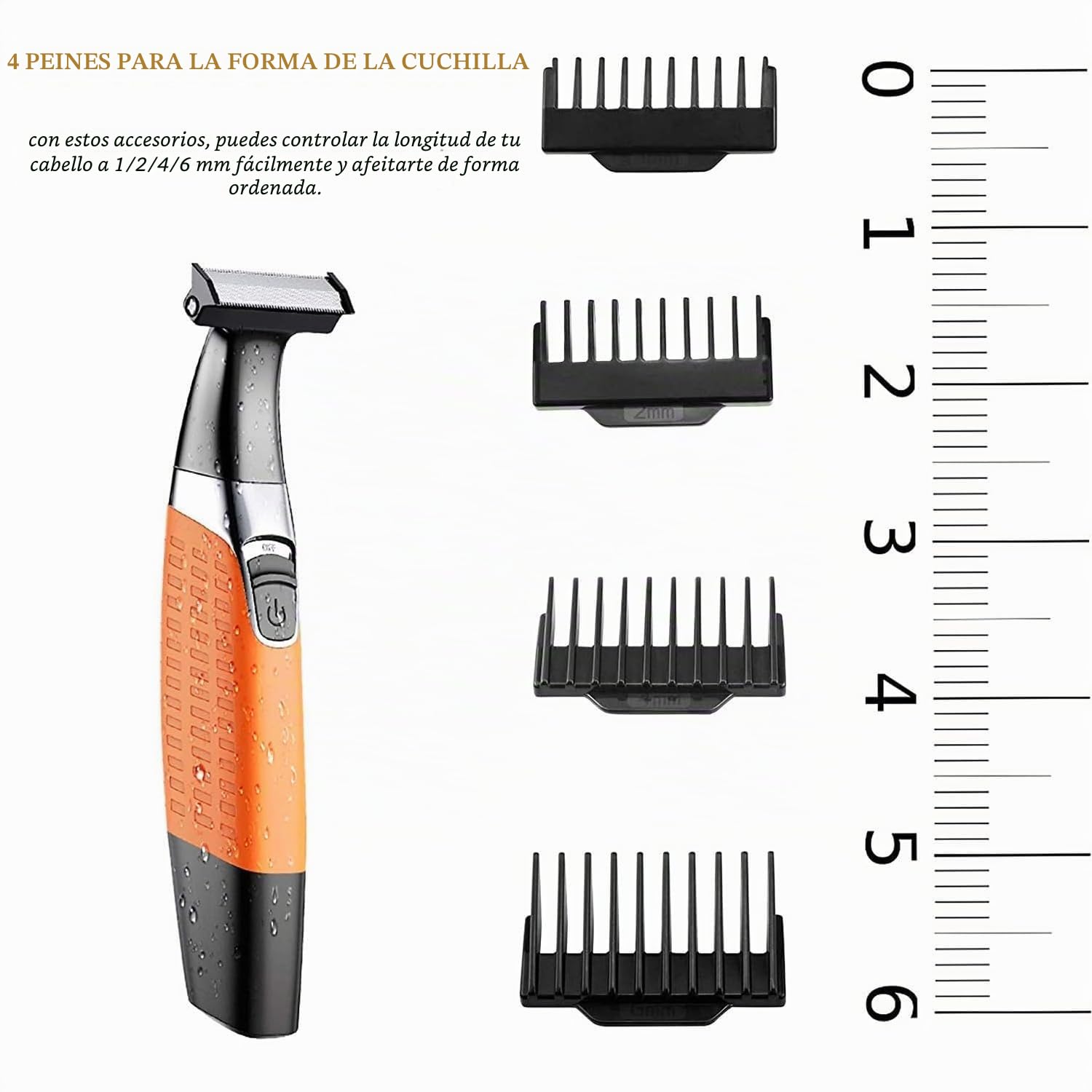 Afeitadoras eléctricas, recortadora de barba para hombres, resistente al agua, afeitadora de barba inalámbrica recargable por USB, removedor de pelo para cejas