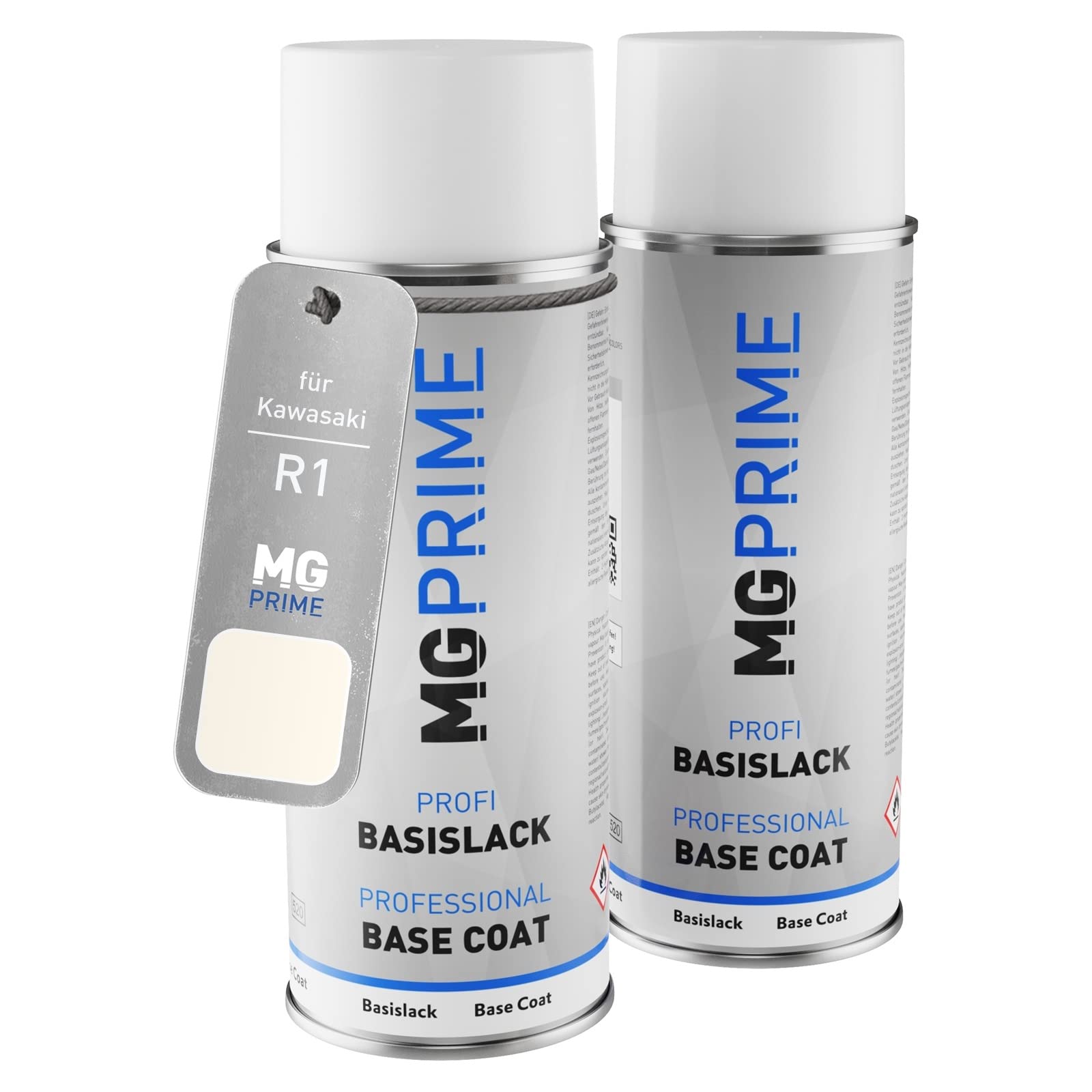 MG PRIME Motorcycle paint Spray cans for Kawasaki R1 Alpine White Pearl M Primer base coat spray can 400ml