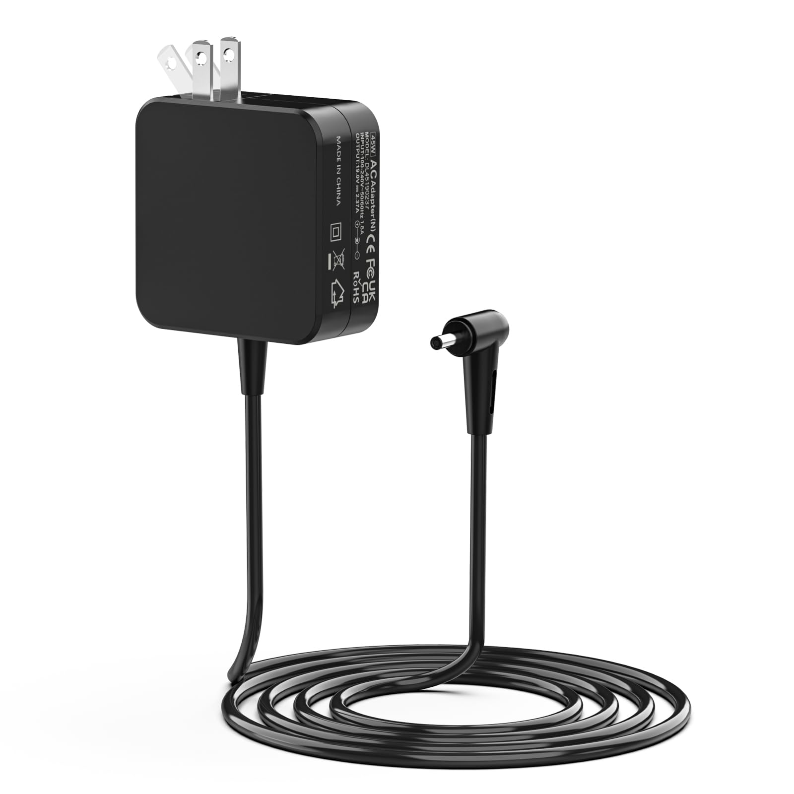 ROLADA 45W Charger for Asus L210MA L410MA L510MA VivoBook 15 F510U F512DA F512JA F415 L402 L203MA X S M ZenBook Flip Prime Q K R A Taichi Transformer Book Power Adapter 19V 2.37A 6.6ft with 4.0mm Tip