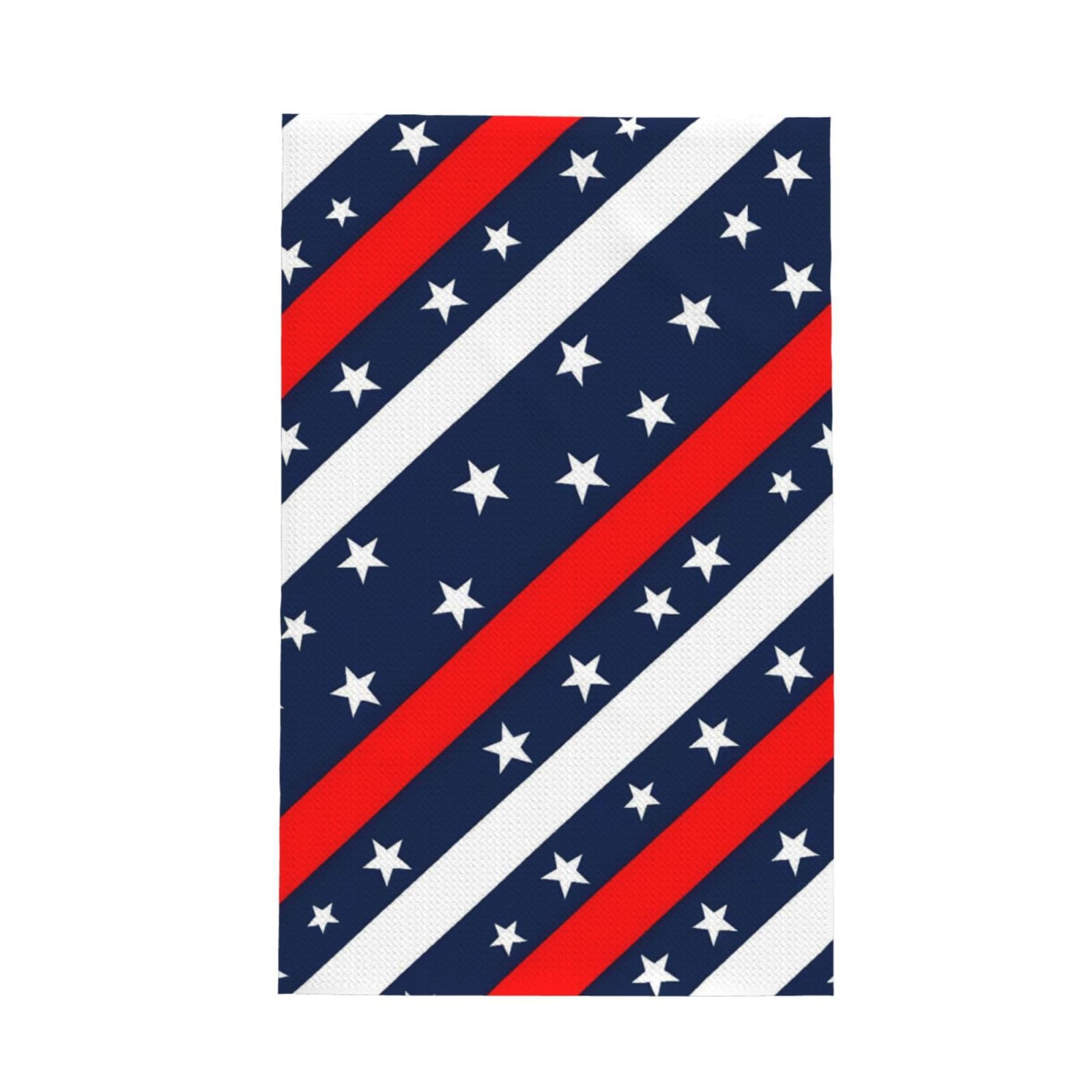 Anceky Patriotic Star for Absorbent Kitchen Towels, 16x26 Inch Quick Dry Cleaning Dishcloths