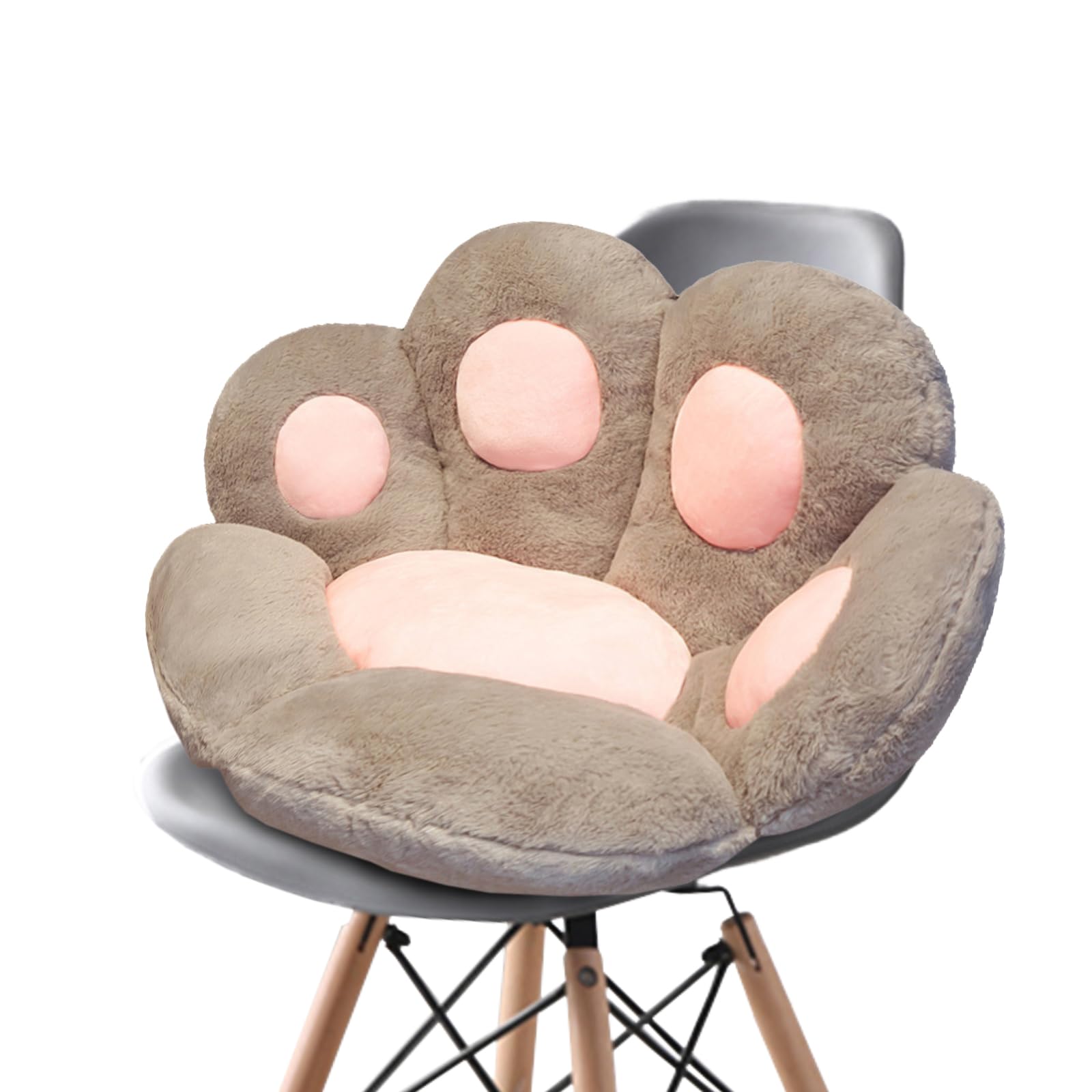 Cat Paw Seat Cushion Chair Pads Cats Paw Shape Lazy Sofa Soft Chair Floor Cushions Cute Pillow Big Seat Pad Home Decor for Office Worker Girlfriend Gift Cat Nest (28“x24“, Gray)