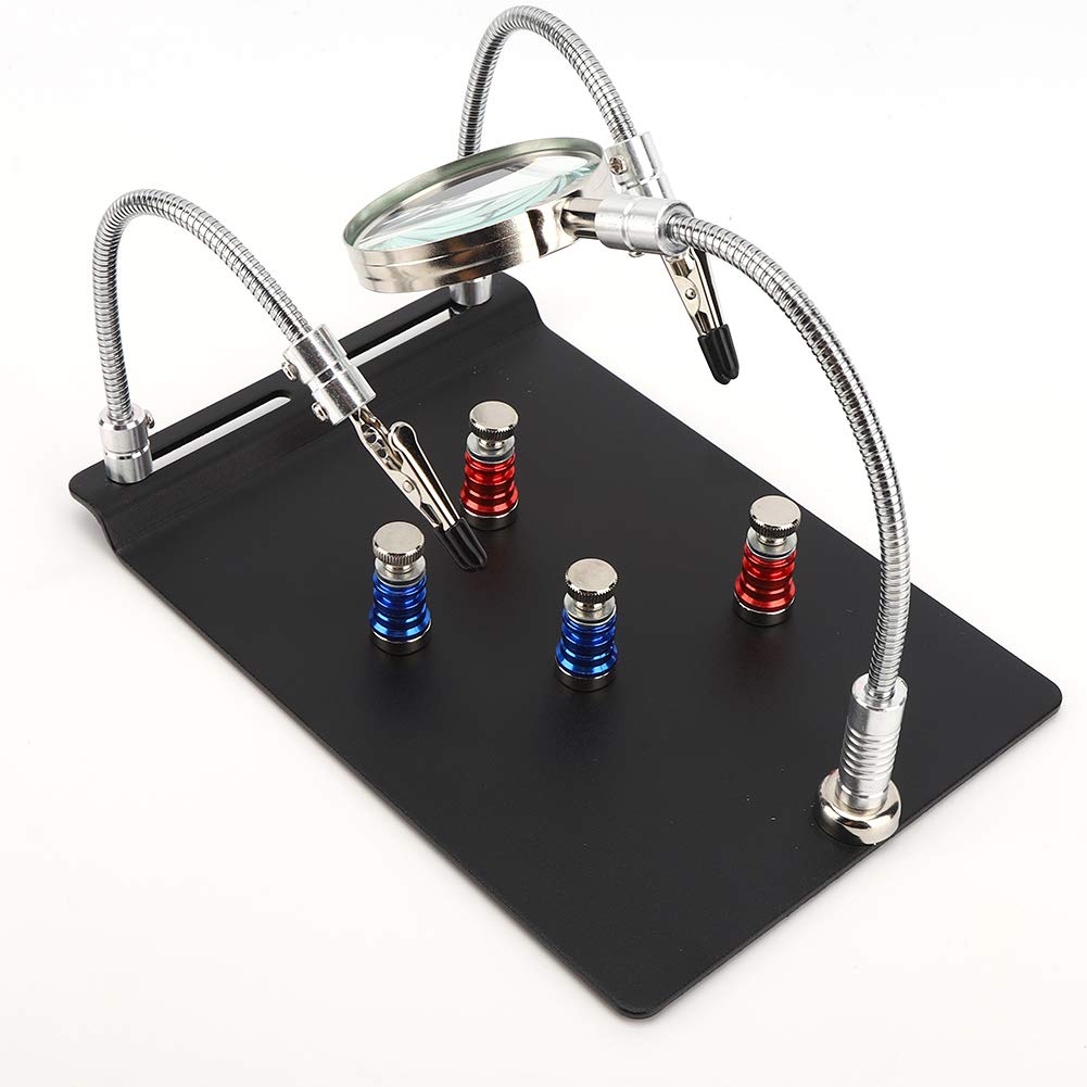 SIXRUN Supporto Magnetico per PCB X3 Strumento per Lente D'ingrandimento per Riparazioni della Scheda Madre, Design Resistente in Acciaio e Acrilico, Ideale per attività di Saldatura