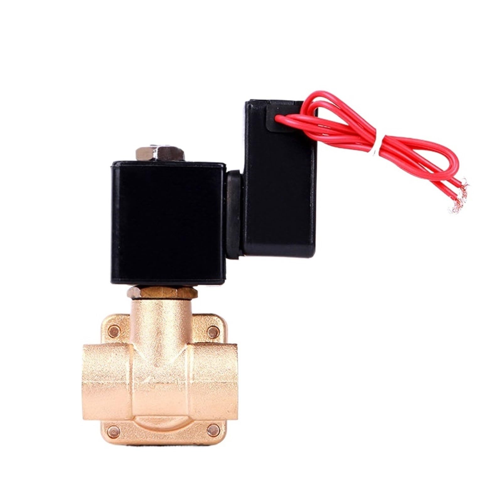 1/4 cala wysokociśnieniowy niegorący normalnie zamknięty mosiężny zawór elektromagnetyczny 15 mm 24 V AC 12 V DC 24 V DC 220 V AC 110 V AC do wody gazowej oleju 1 szt. (24VAC_VITION-Seal)