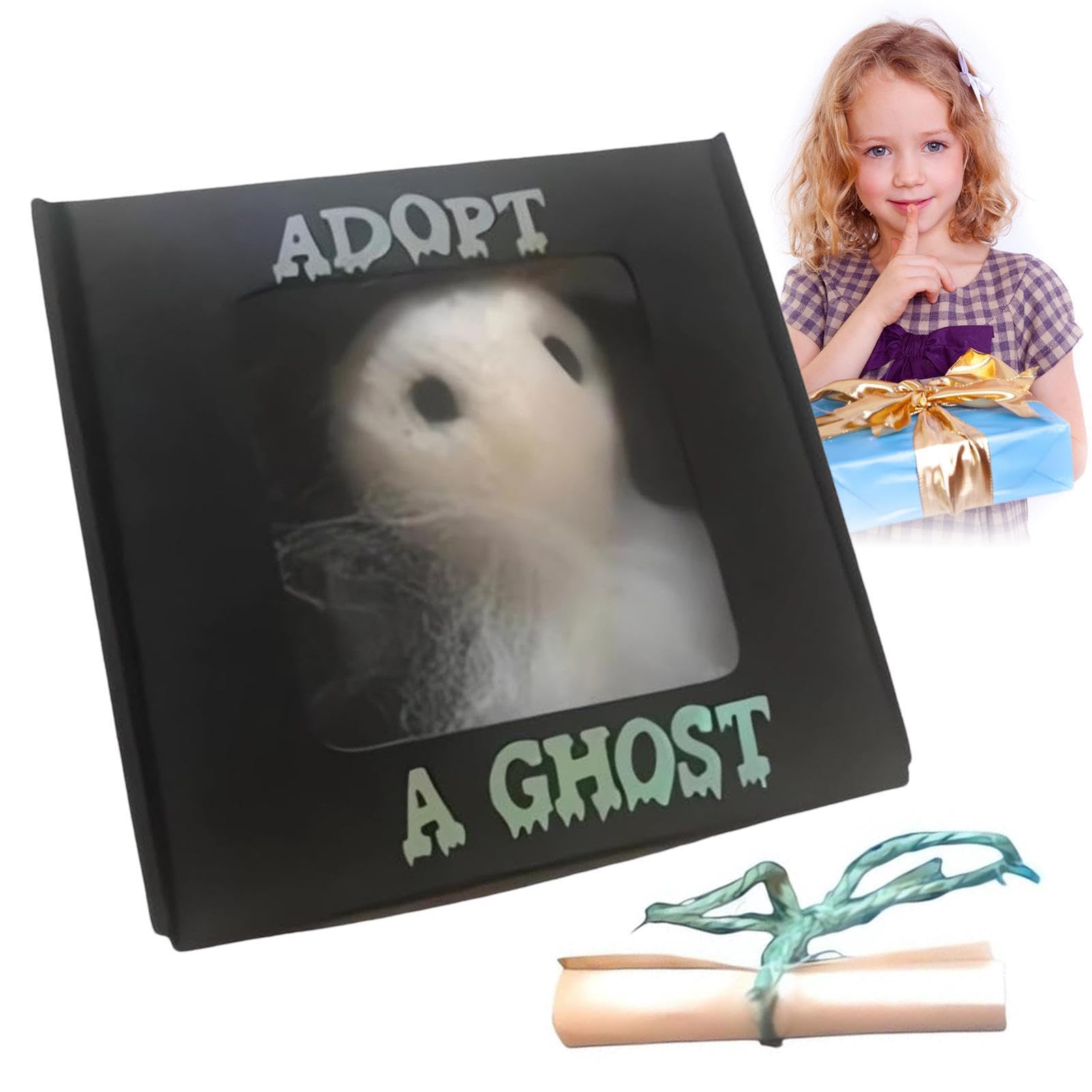 Adopta Un Fantasma,Adopta Un Fantasma En Una Caja Lindo Pequeño Fantasma De Bolsillo,Muñeco Fantasma De Fieltro Sobrenatural Compañero para Decoraciones De Halloween