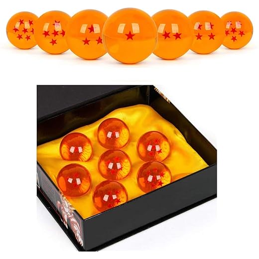 Unisex Acrylic Resin Transparent Stars Balls Glass Ball Anime Cosplay Props Kids Play Toy Gift Set 7pcs 43mm/1.7 in in Diameter