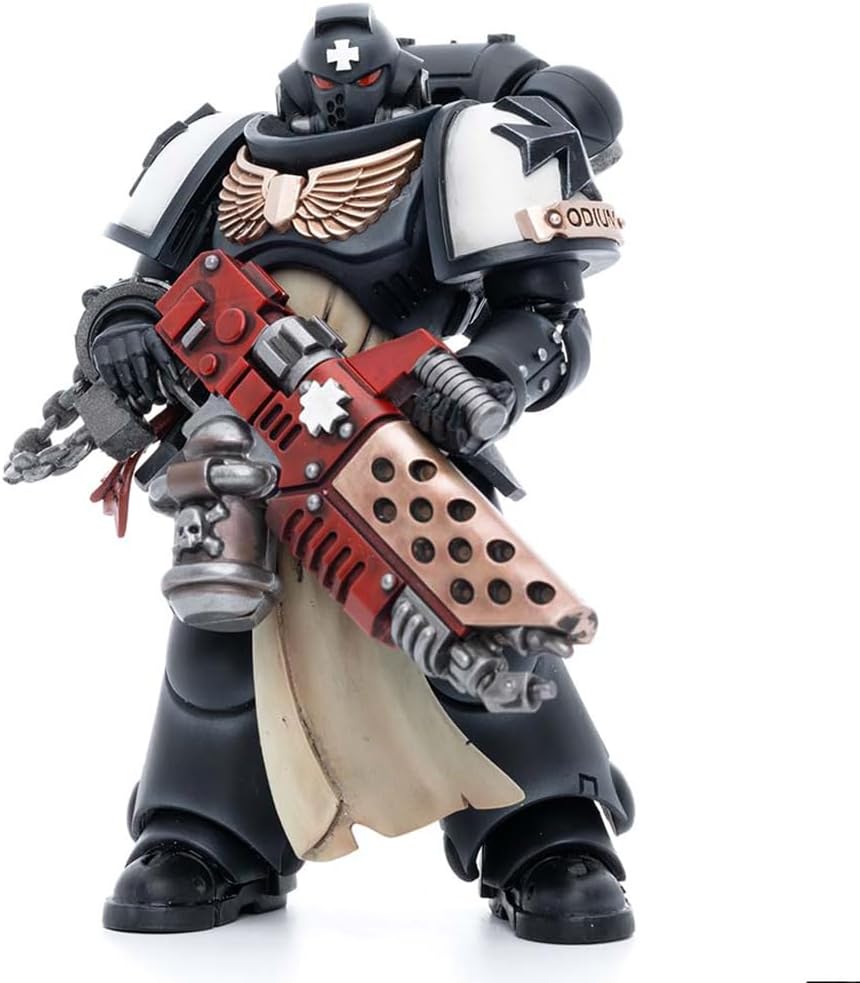 JOYTOY 1/18 Action Figures - Warhammer 40,000 Black Templars Primaris Initiate Brother Raemont - 4‘’,Classic Character,Collectible,Age 15 and Above