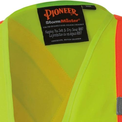Miniatura 12 de Pioneer Chaleco de seguridad para mujer neón reflectante de alta visibilidad malla ajustada, cremallera, 9 bolsillos tráfico, seguridad, trabajo