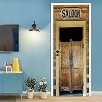 Vista 52 de Adhesivos 3D para puerta, murales para despegar y pegar, puerta de madera, papel tapiz autoadhesivo, extraíble, PVC, impermeable, póster