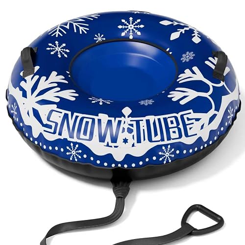 Snow Tube for Adult and Kids,Infatable Heavy Duty Snow Sled