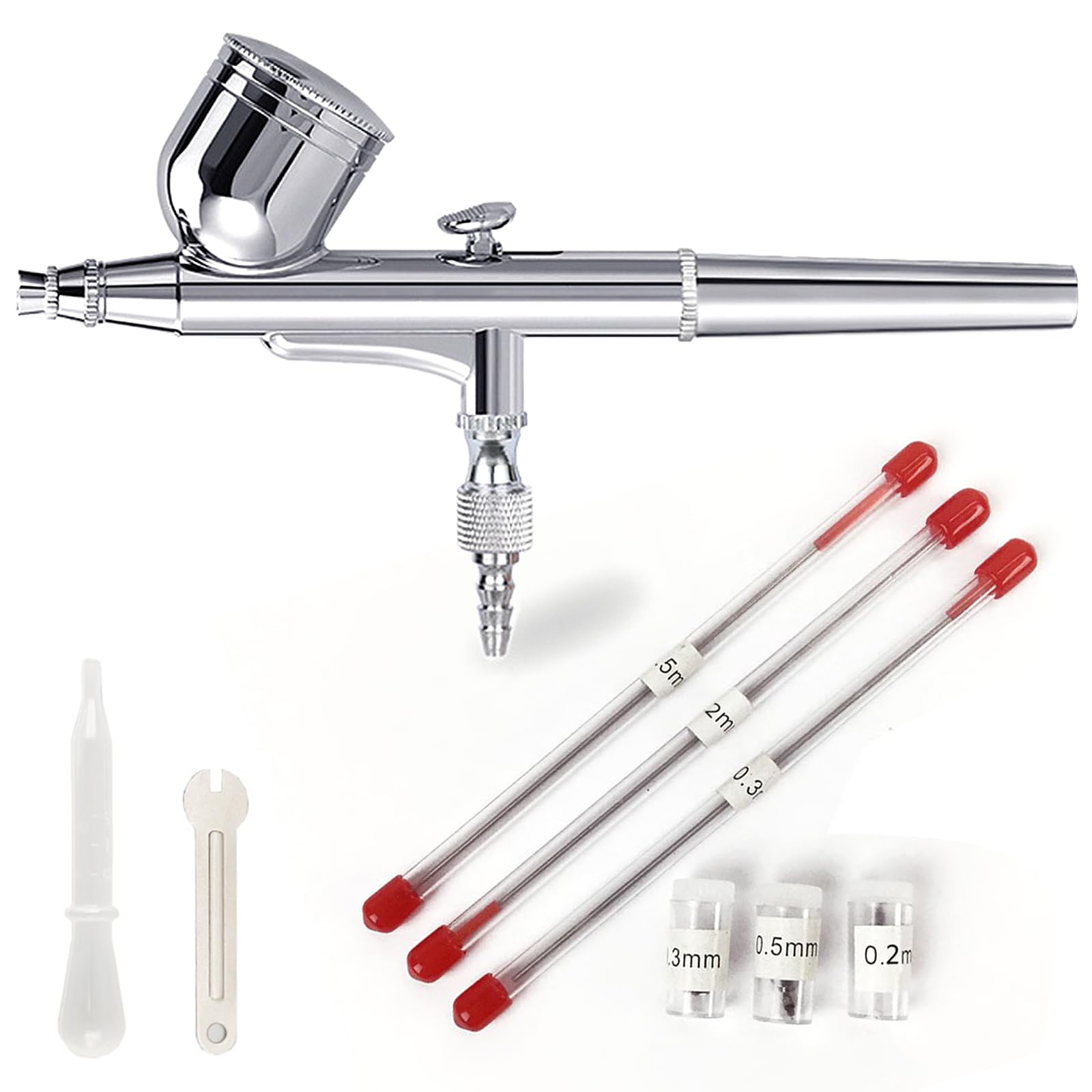 Pistolet pulvérisateur anti-bouchage kit aérographe 3 buses pour peinture et maquillage