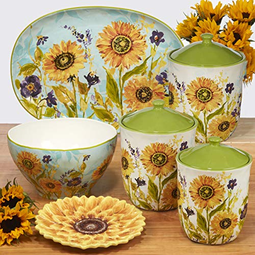 Certified International Sun Garden 6" Canape/Luncheon Plates, Set Of 4, Multicolor #TOP7