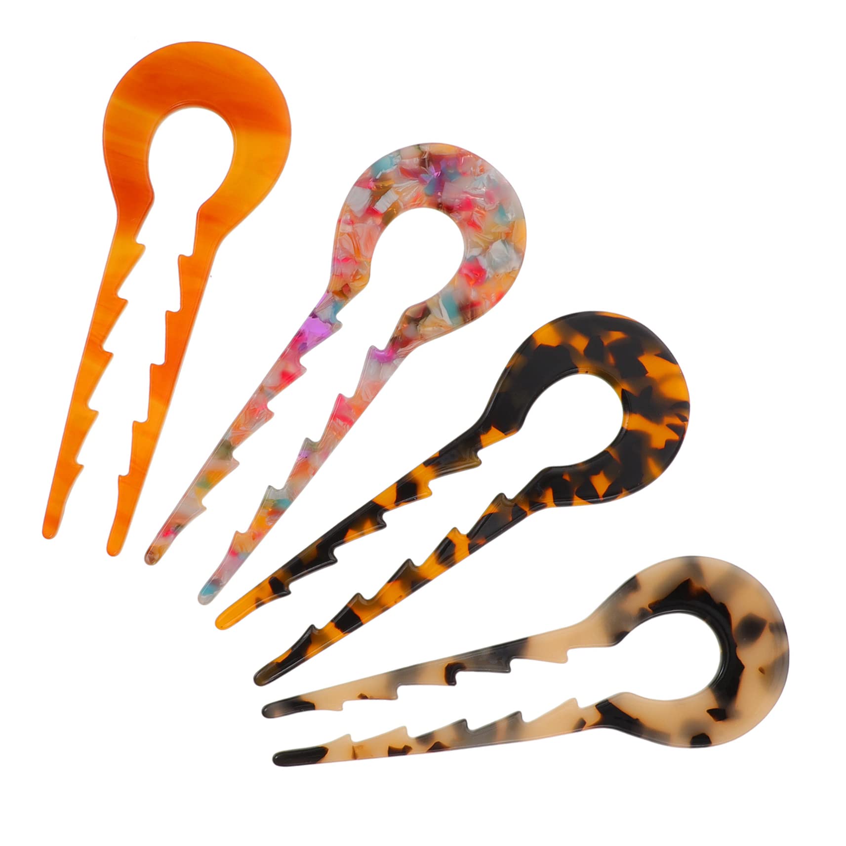 Healeved 16stücke U-förmige Haarnadeln Aus Acetat Rutschfeste Haarspangen Schildpatt Und Blumenmuster Elegantes Haarschmuck Für Hochzeiten Und Besondere Anlässe