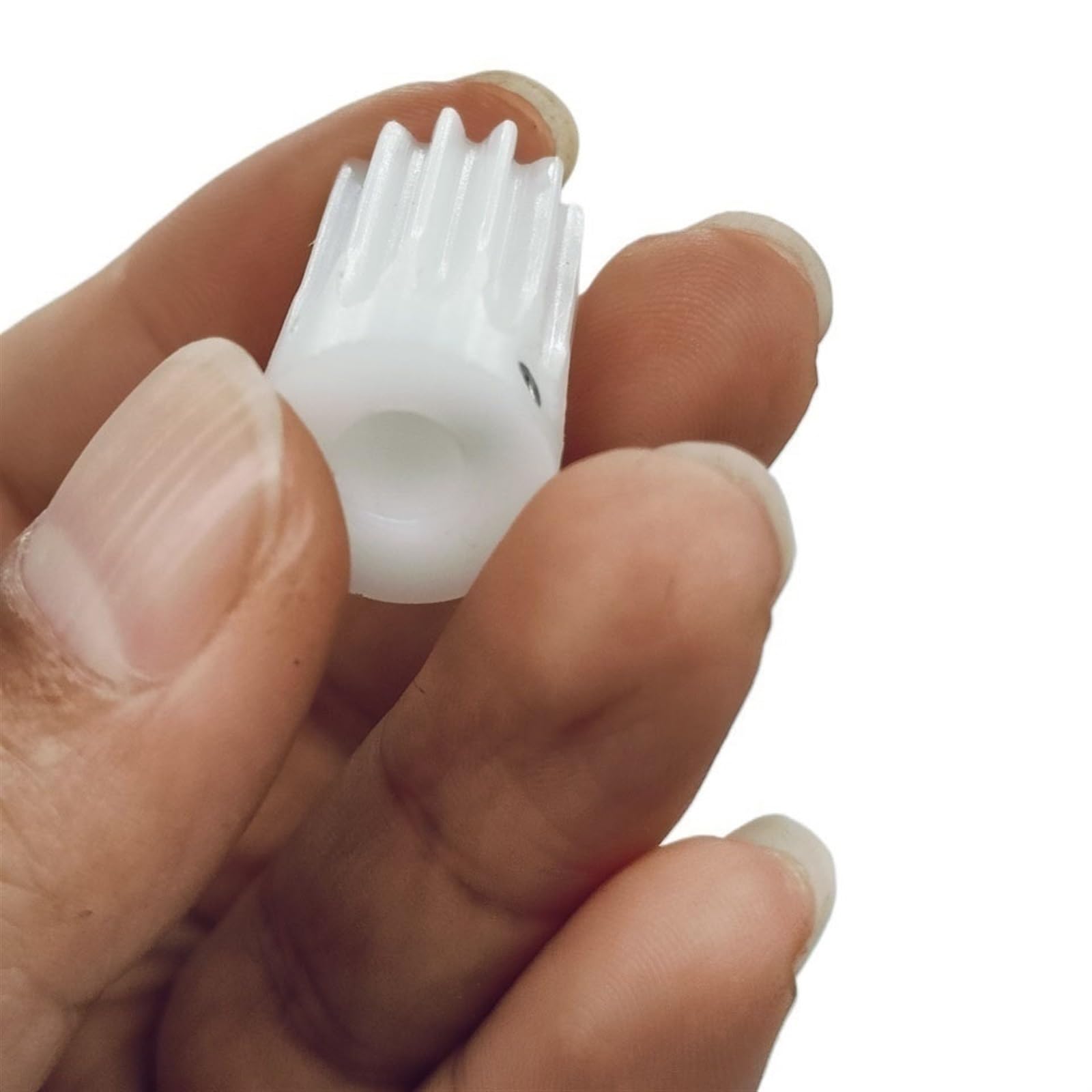 Cylindrical Drive 1pcs 0.8 Module 15 Teeth Half Teeth Plastic Gear 3mm 3.17mm 4mm 5mm 6mm Bore POM Spur Gear Straight Teeth Cylindrical Gear Rack Machinery(4MM BORE)