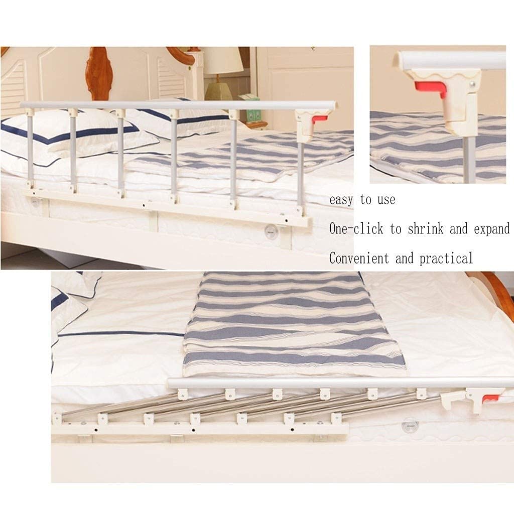 Barandilla de Cama Plegable, Protector Lateral de Seguridad portátil para Adultos Mayores, asa de Asistencia, barandilla de Cama para discapacitados, Barra de Agarre de Acero inoxi