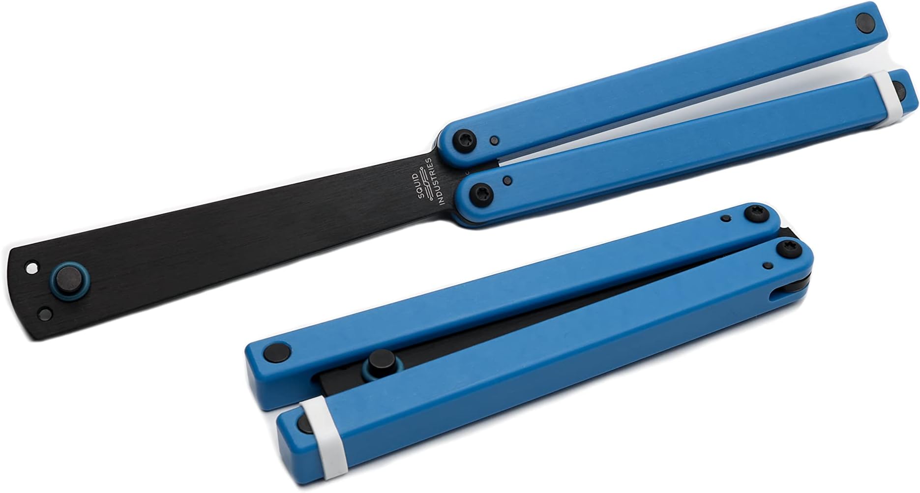 Squid Industries Squiddy-U Butterfly Blue Plastic practice balisong dull knife trainer