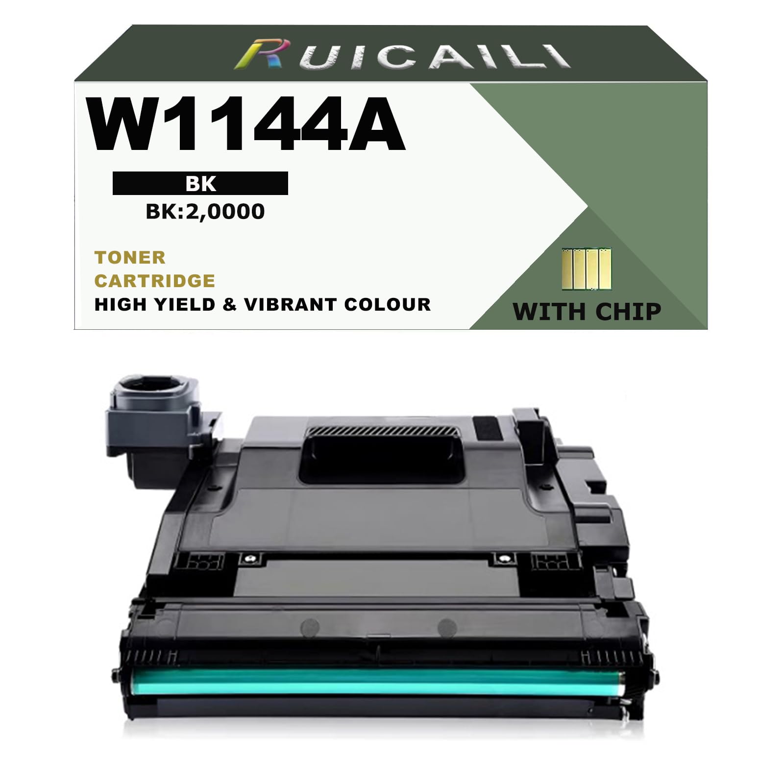 Unità tamburo 144A W1144A Stampa Nero 20000 pagine Compatibile per HP Neverstop Laser MFP 1201n 1202w 1202nw,Stampante Neverstop Laser 1001nw,1 Pacchetto Nero W1144A Unità tamburo
