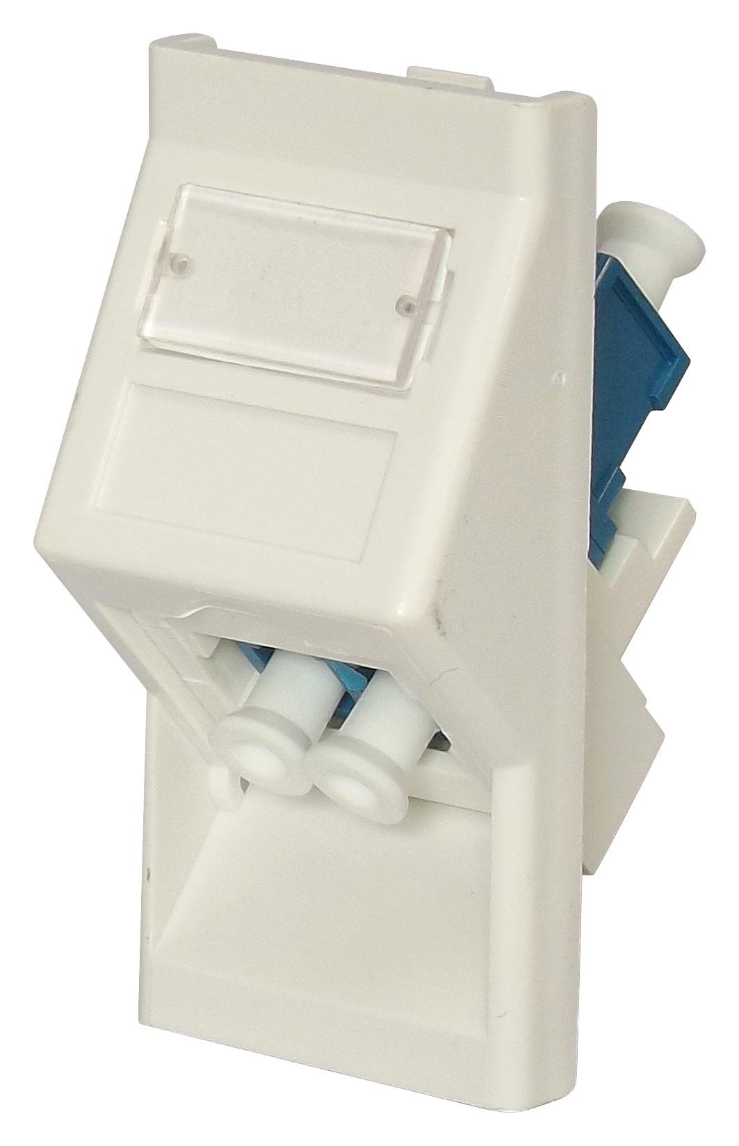Angled Fibre Module, LC 25X50 White, Adapter Body Style 45° Angle Adapter, Convert From Fibre Optic Connector LC Duplex, Convert From Gender Jack, Convert To Fibre Optic Connector LC Duplex, Convert T