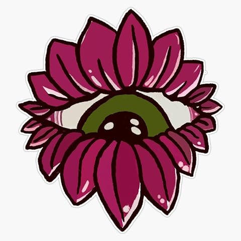 Hippie Pink Flower Eye Sticker Vinyl Waterproof Sticker Decal Car Laptop Wall Window Bumper Sticker 5