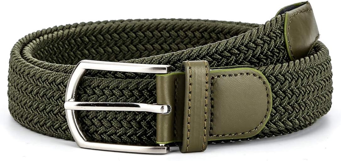 Braided Canvas Woven Elastic Stretch Belts for Men/Women/Junior with Multicolored - Image 2