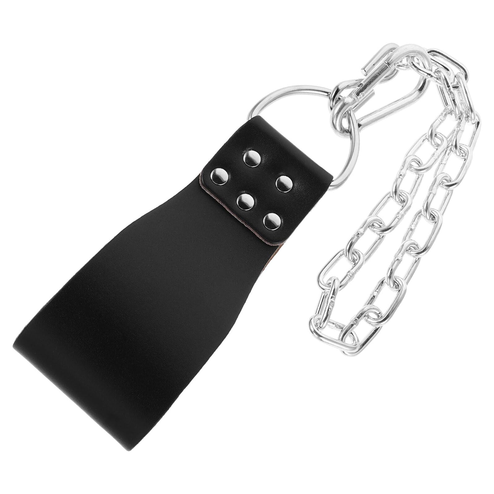 Toyvian Cintura Sollevamento Pesi con Catena in Ferro per Allenamento Muscolare Bodybuilding Palestra Cintura Carico Durevole in Pelle per Squat e Powerlifting