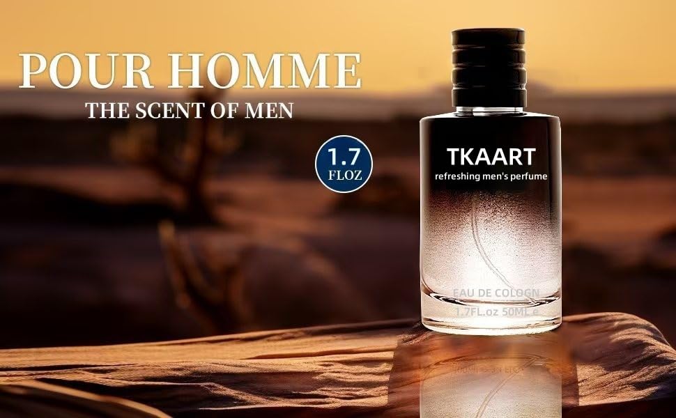 TKAART Cologne men's perfume, Eau de Toilette for Men, Fresh and lasting spray perfume lemon pepper base note cedar, Portablecologne for men 50ML (1 Pcs) - Image 3