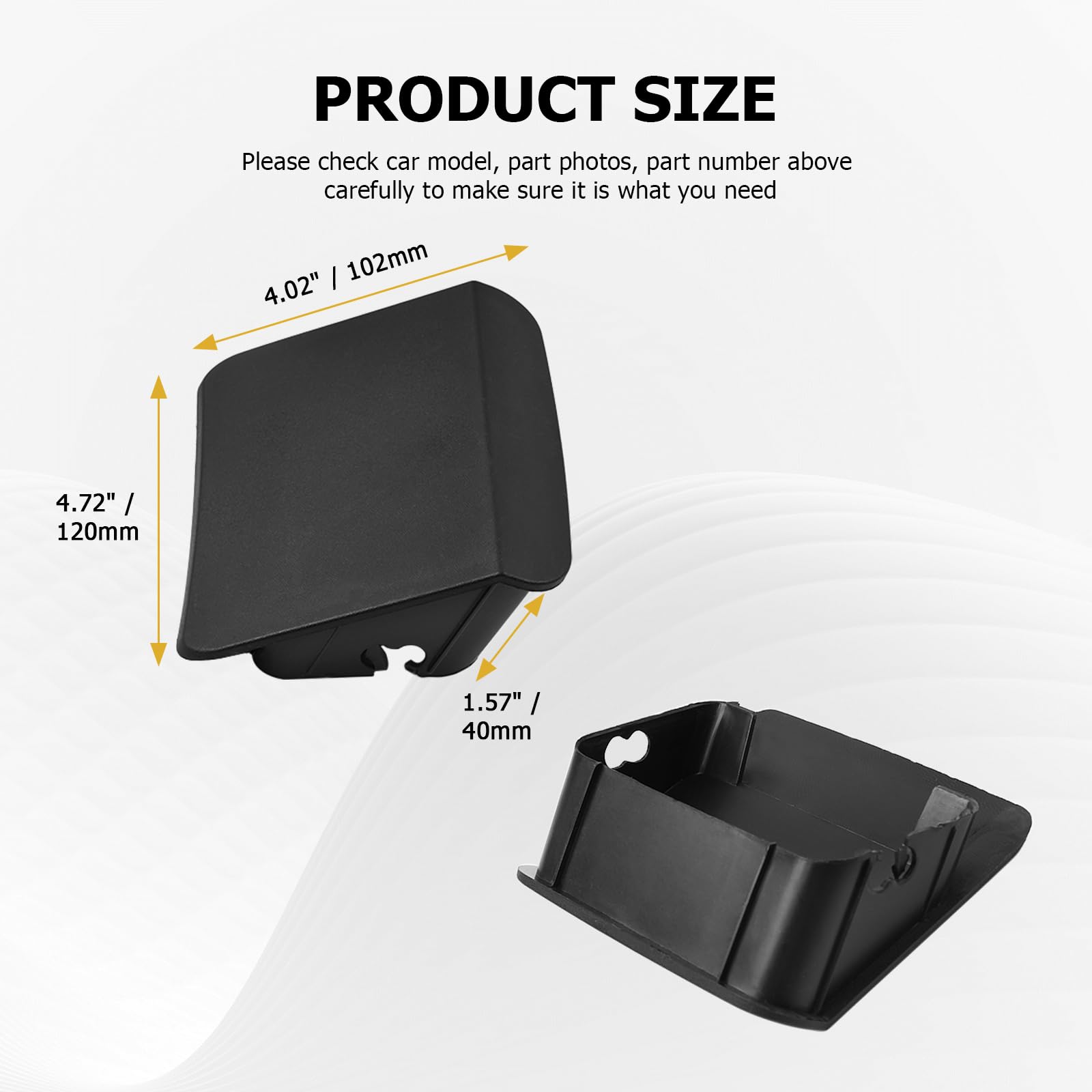 Bacar Tappi terminali paraurti anteriore 55078138AA 2 pezzi per Jeep Wrangler TJ 96-06 ABS nero