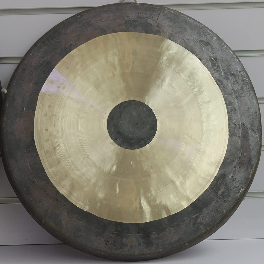 Chinese Traditional Gong, Beautiful Shimmering Wash Quality, Hand Selected For Quality, Bright Tones, Great For Sound Healing, Home(20Inch)